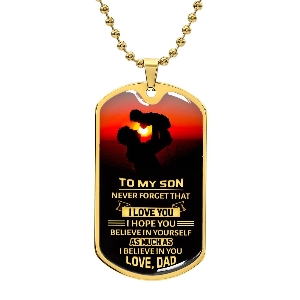 To My Son - Dog Tag Necklace