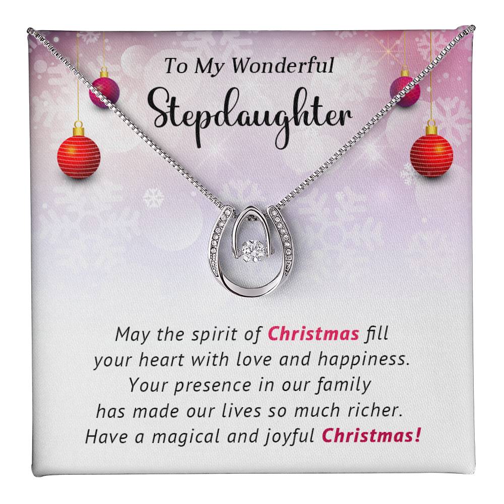 Stepdaughter -Joyful - Christmas gift - Lucky In Love Necklace