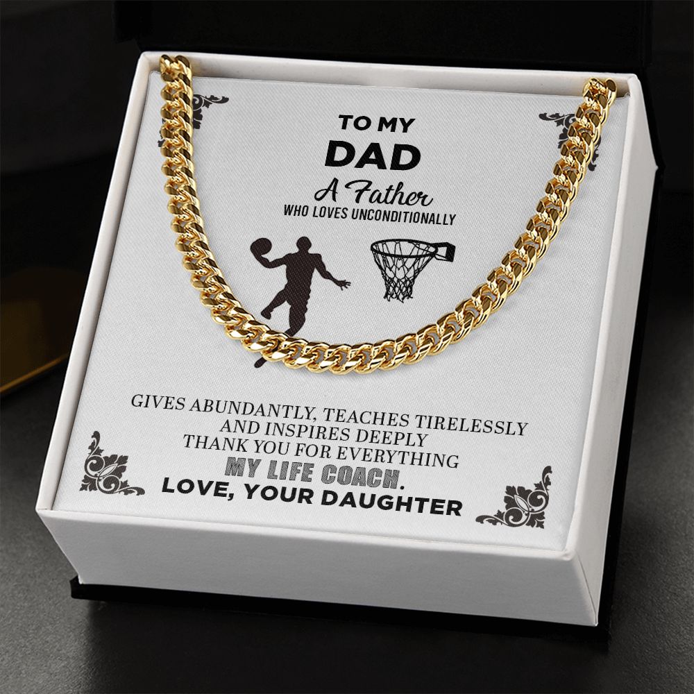 To My Dad | Thank You For Everything - Cuban Link Chain