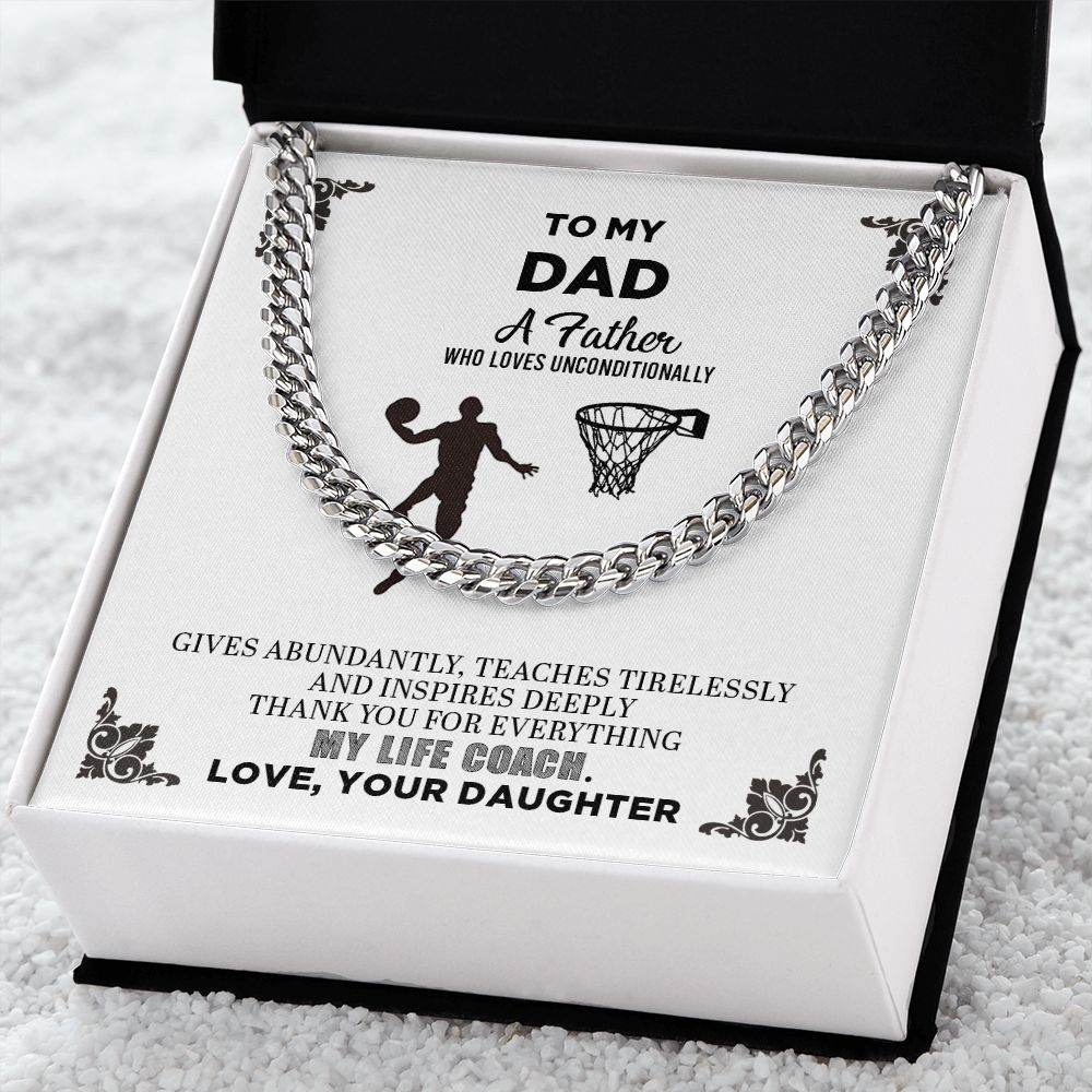 To My Dad | Thank You For Everything - Cuban Link Chain