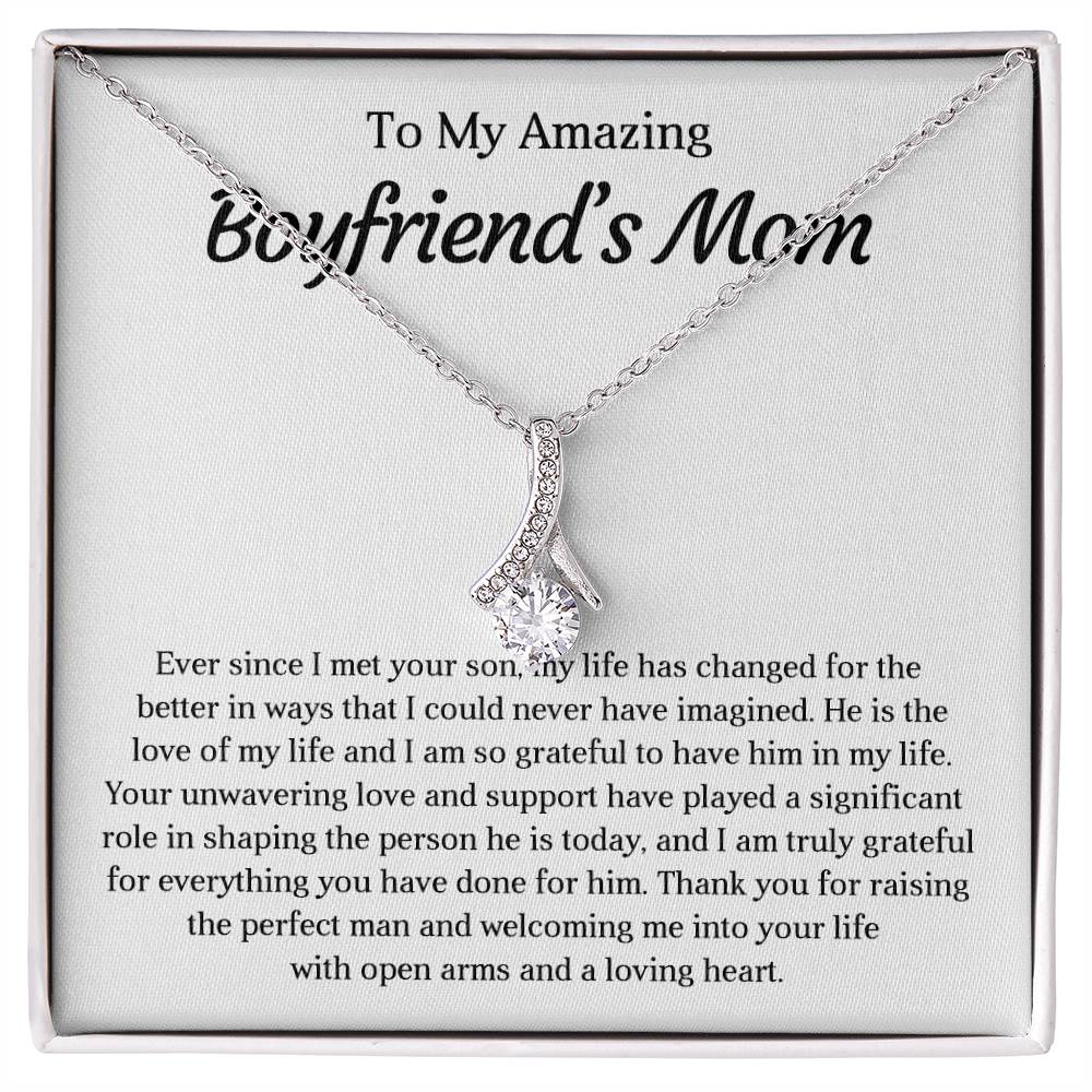 To My Amazing Boyfriends Mom - Alluring Beauty Necklace