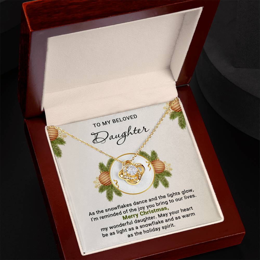 Daughter - Wonderful - Love Knot Necklace