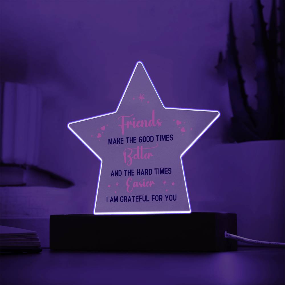 Gift for Best Friend - Acrylic Star Plaque