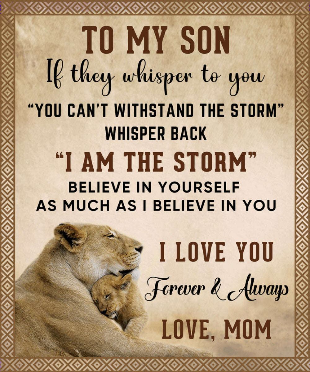 To My Son - Blanket - Heirloom Artwork Woven Blanket