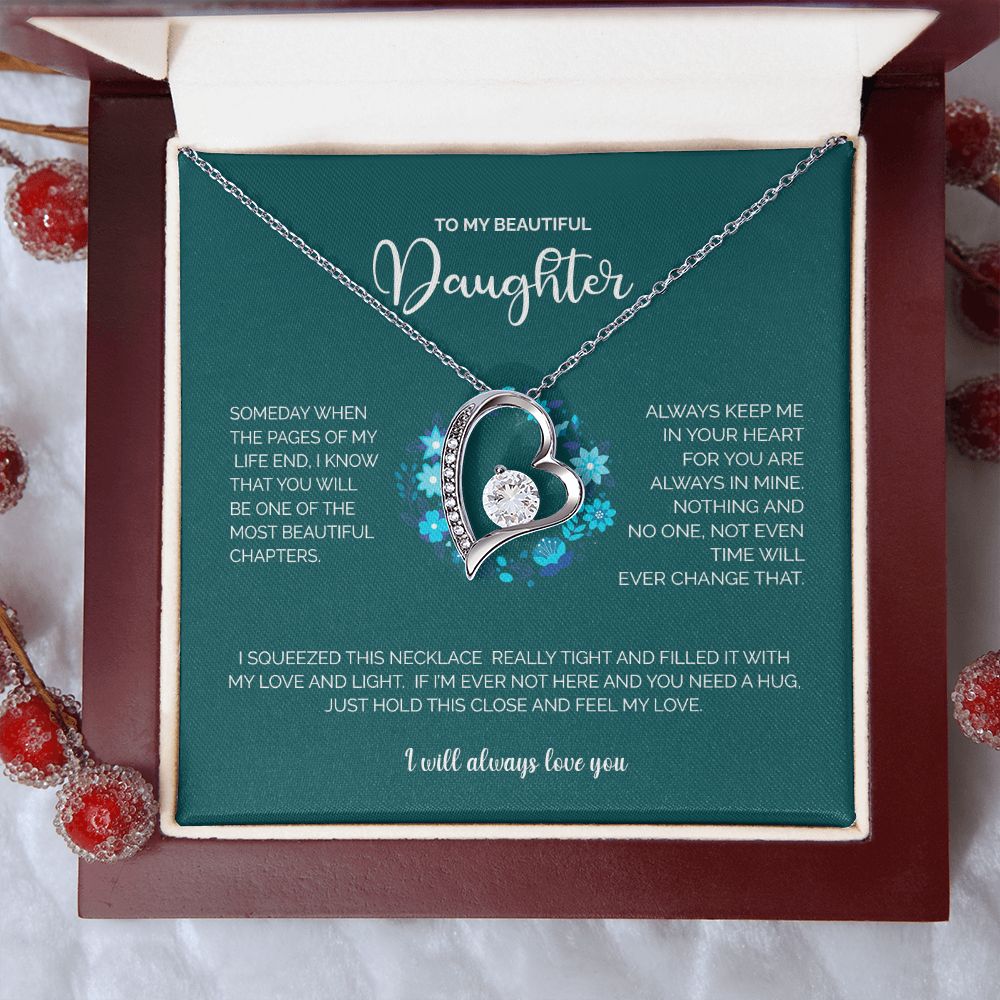 To My Beautiful Daughter | I Will Always Love You - Forever Love Necklace