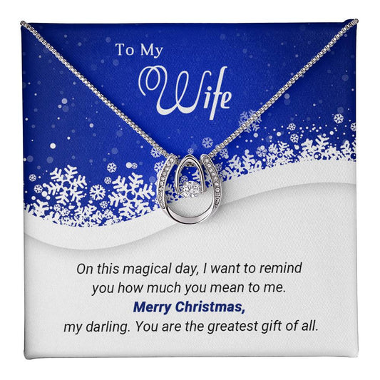 Wife - Greatest Gift- Christmas Gift - Lucky In Love Necklace