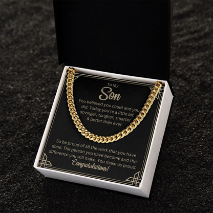 For Graduation | Congratulations - Cuban Link Chain