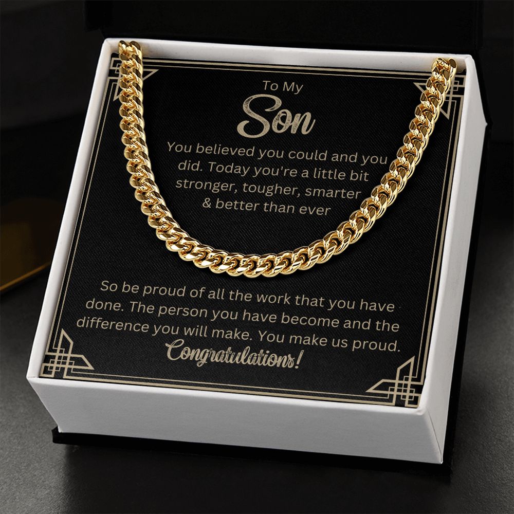 For Graduation | Congratulations - Cuban Link Chain