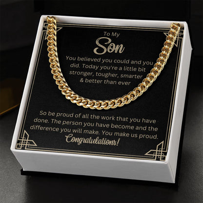 For Graduation | Congratulations - Cuban Link Chain