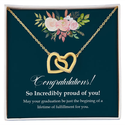 For Graduation | Congratulations - Interlocking Hearts necklace