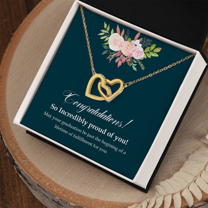 For Graduation | Congratulations - Interlocking Hearts necklace