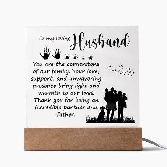 To My Husband - Acrylic Square Plaque