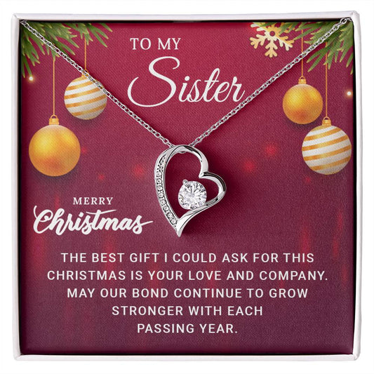 Sister - Best Gift - Christmas gift - Forever Love Necklace