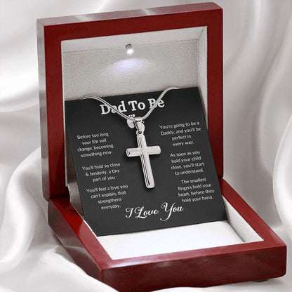 To My Dad | I Love You - Stainless Steel Cross Necklace