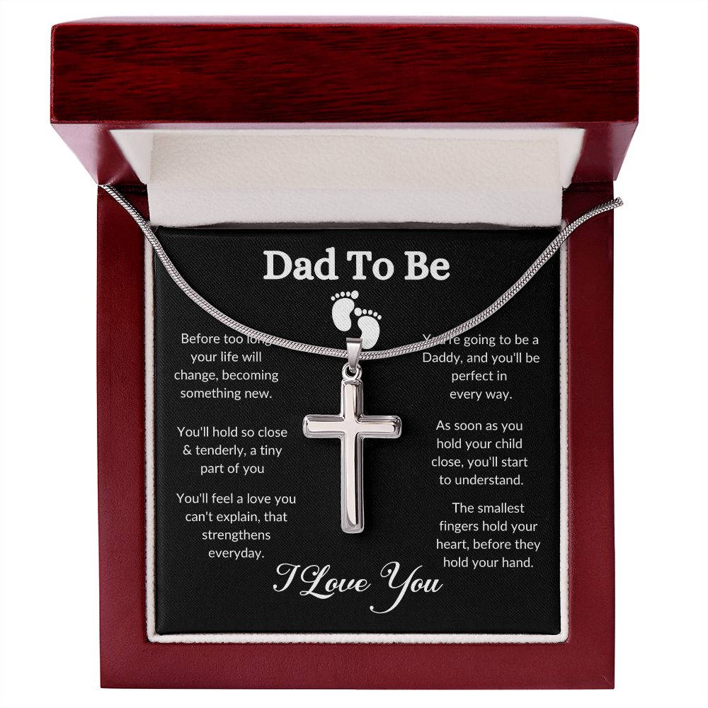 To My Dad | I Love You - Stainless Steel Cross Necklace